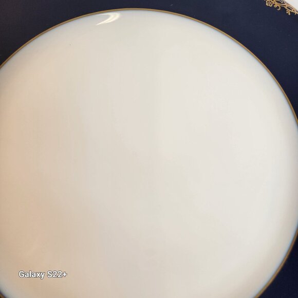 Rosenthal Classic Rose Frederick The Great Porcelain Dinner Plate Gold Trim Navy - Picture 8 of 10